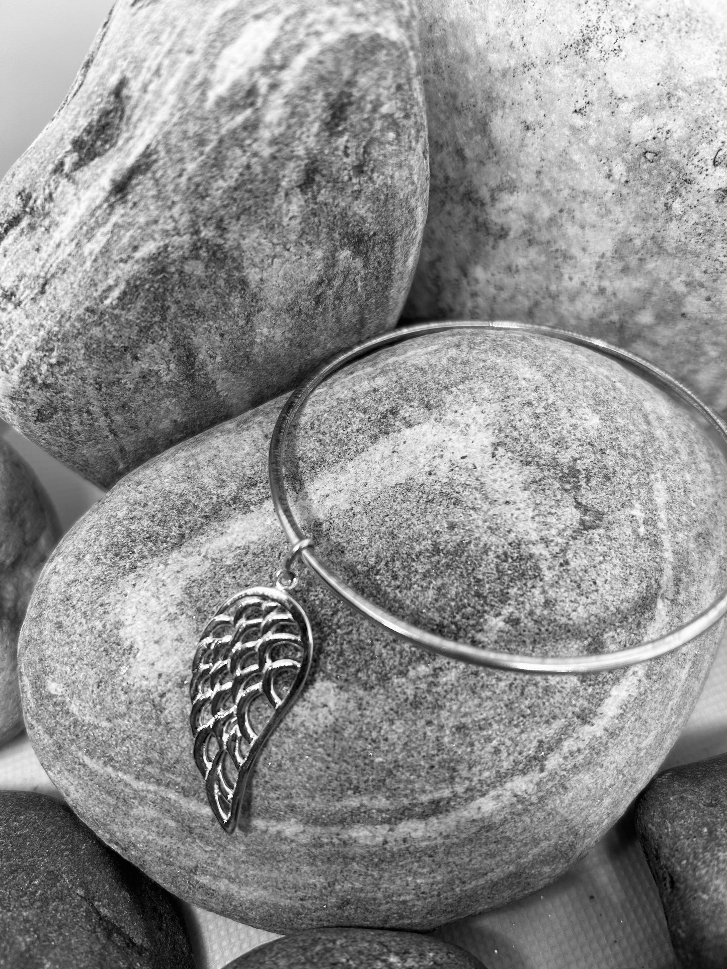 ANGEL WING CHARM BANGLE