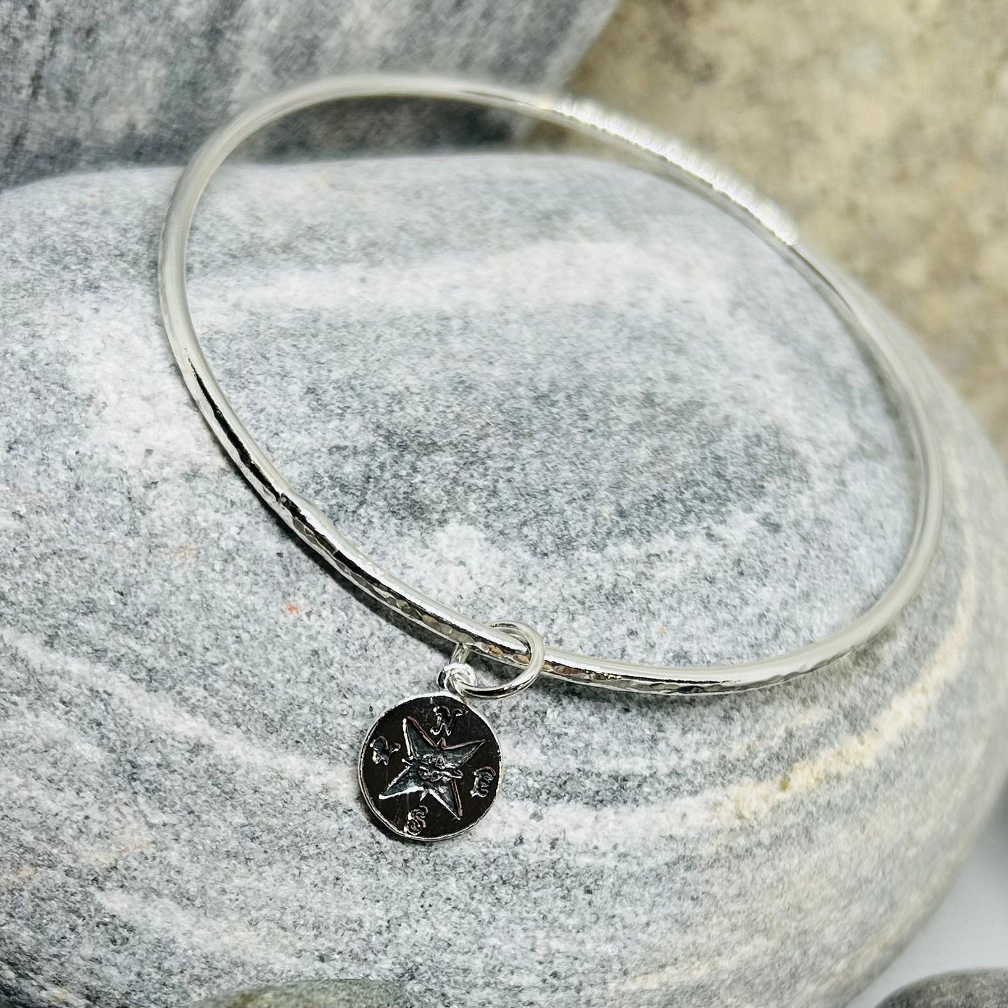 VINTAGE COMPASS CHARM BANGLE