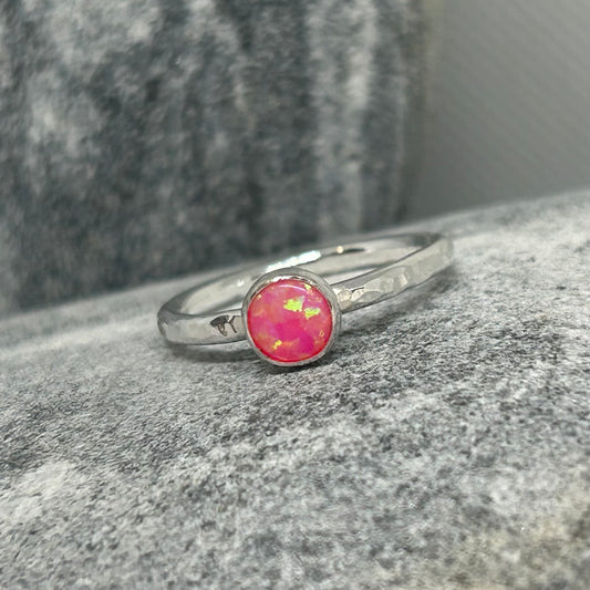 MINI ROYAL OPAL STERLING SILVER RING