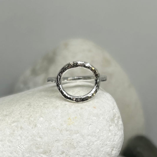 SIGNATURE CHUNKY HALO STERLING SILVER RING